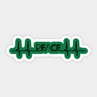 ECG Peace Sticker